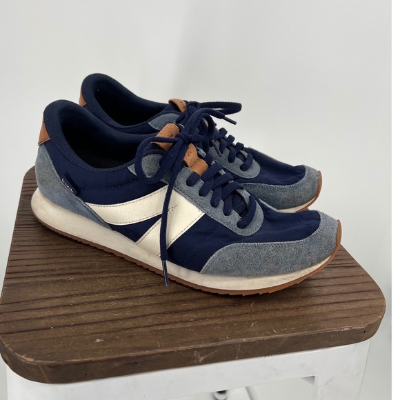 Kizik Other - Kizik‎ Milan Hands Free Sneakers Men's 10 Navy Blue Suede Retro Runner Slip-On